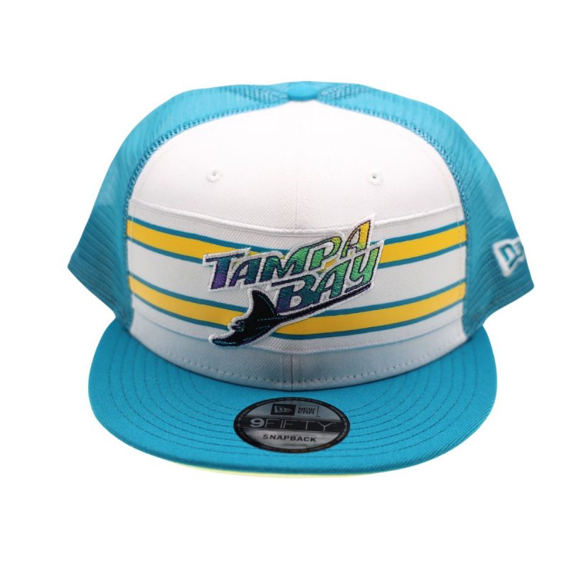 NewEra9FiftyDevilRaysStripesSnapbackLightBlue