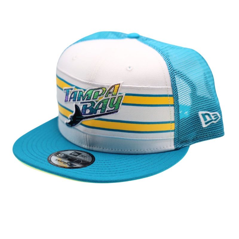 NewEra9FiftyDevilRaysStripesSnapbackLightBlue 2