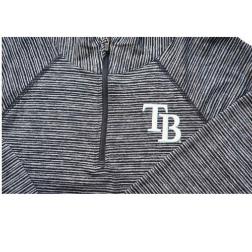 RaysWomen sNewEraNavyTBStripedQuarterZipPulloverJacket 2