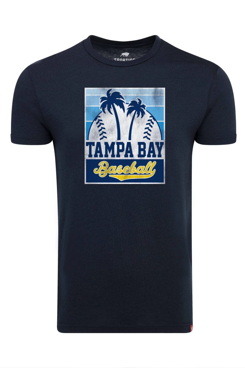 navy tampa bay baseball palm trees sportiqe t shirt the bay republic or team store of the tampa bay rays and rowdies 1