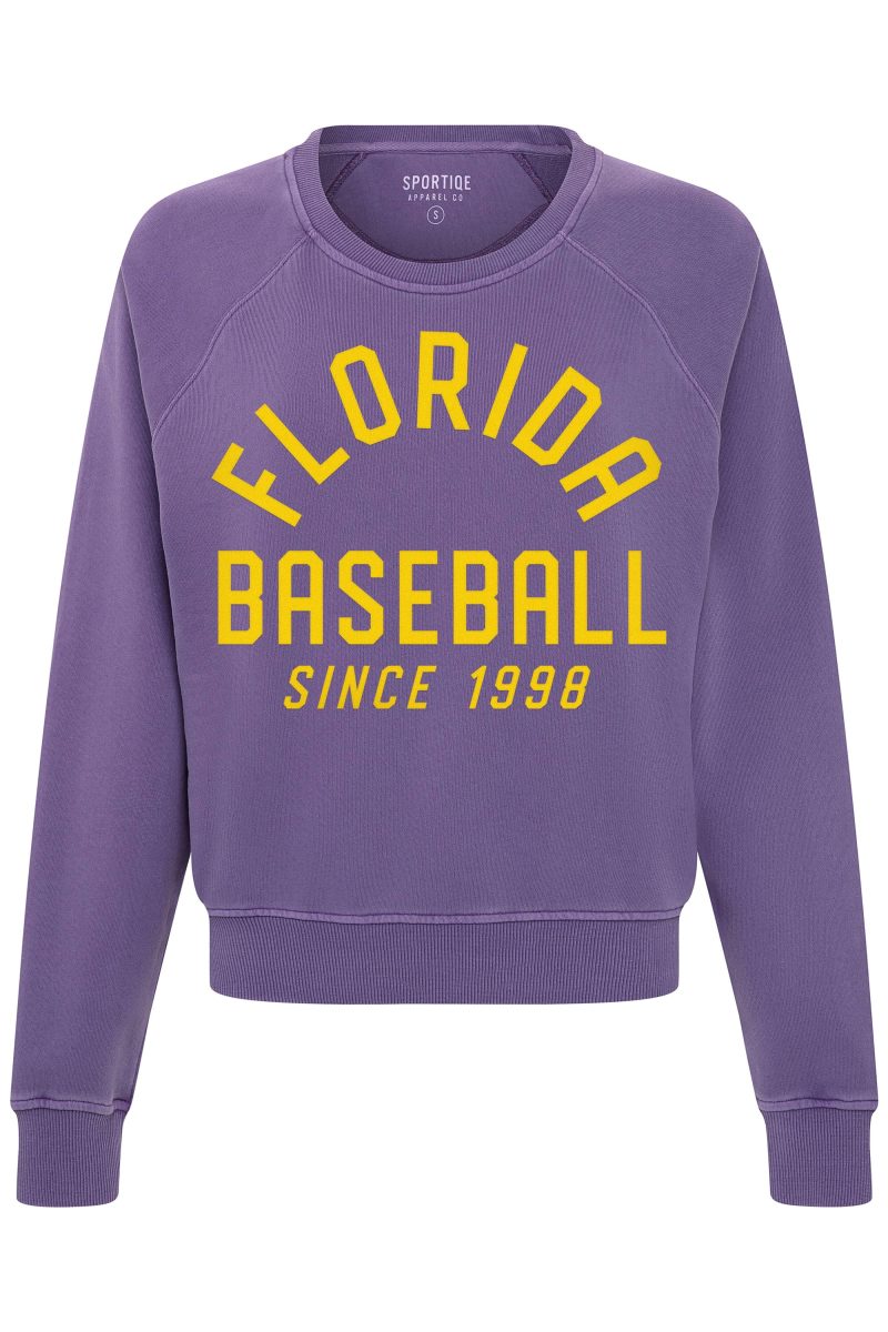 purple women s tampa bay baseball sportiqe crew sweatshirt the bay republic or team store of the tampa bay rays and rowdies