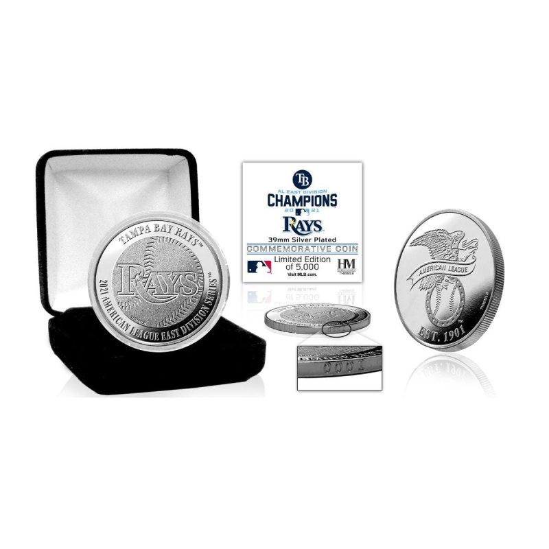 rays 2021 american league east champions silver mint coin the bay republic or team store of the tampa bay rays and rowdies