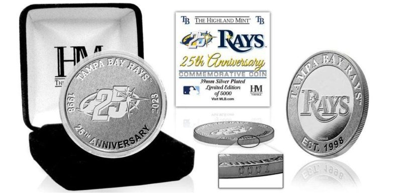 rays 25th anniversary silver mint coin the bay republic or team store of the tampa bay rays and rowdies