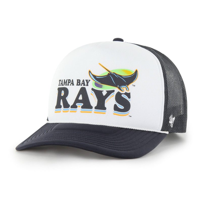 rays 47 brand blue and white retro rays snapback trucker hat the bay republic or team store of the tampa bay rays and rowdies 1