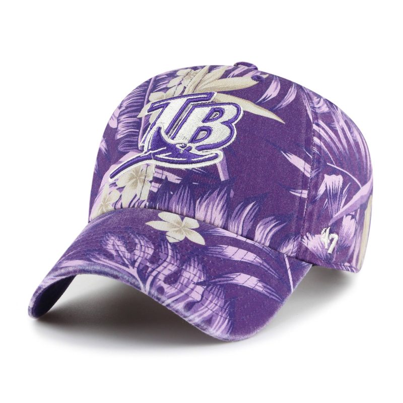 rays 47 brand purple tropical devil rays coop clean up adjustable hat the bay republic or team store of the tampa bay rays and rowdies 1