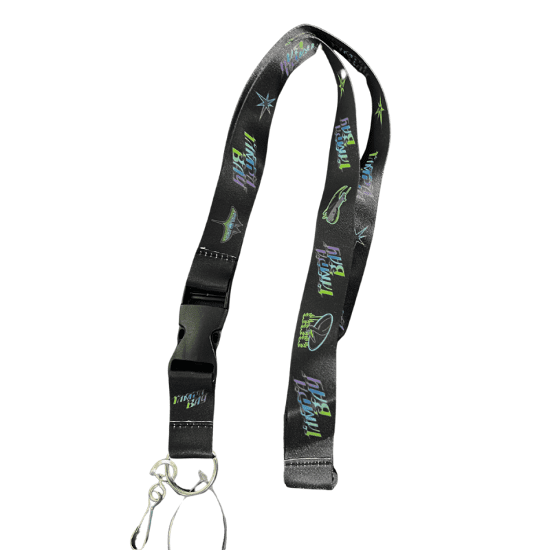 rays black city connect detachable lanyard the bay republic or team store of the tampa bay rays and rowdies