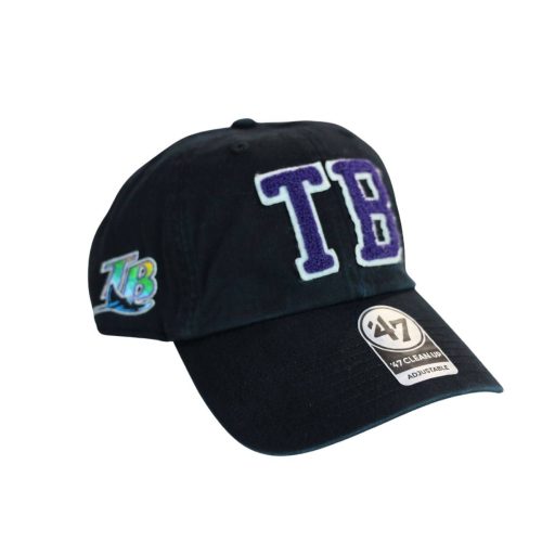 rays black devil rays tb coop chenille 47 brand clean up adjustable hat the bay republic or team store of the tampa bay rays and rowdies 2