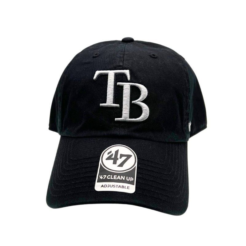 rays black tb floral under visor 47 brand clean up adjustable hat the bay republic or team store of the tampa bay rays and rowdies 3