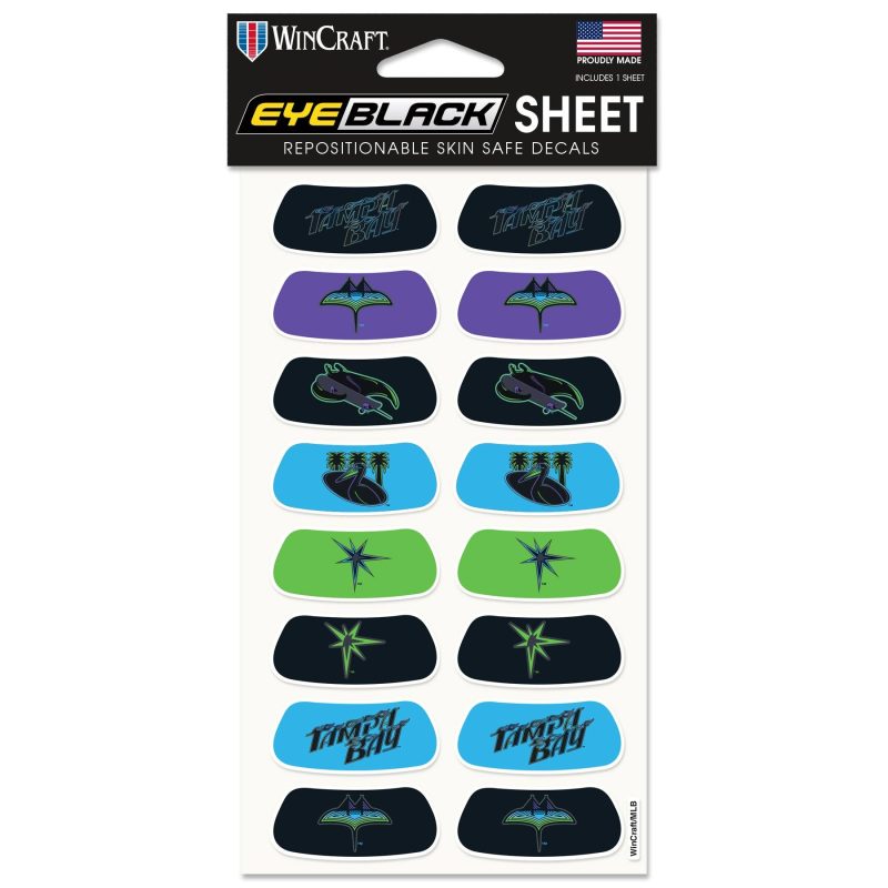 rays city connect eye black sheet safe decals the bay republic or team store of the tampa bay rays and rowdies