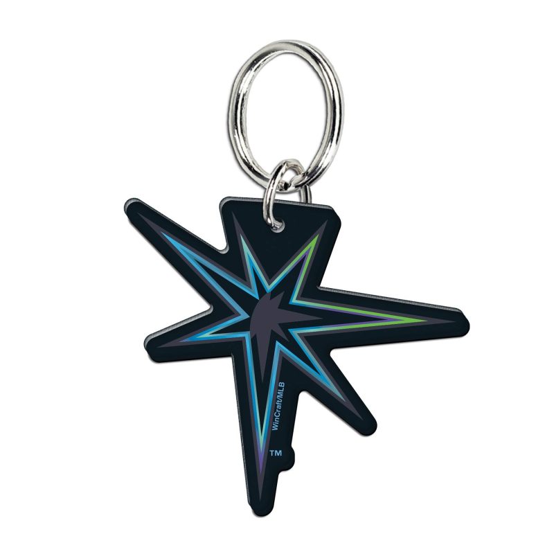 rays city connect gradient burst logo acrylic key ring the bay republic or team store of the tampa bay rays and rowdies 1