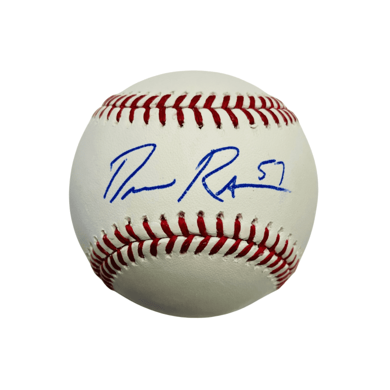 rays drew rasmussen autographed official mlb baseball the bay republic or team store of the tampa bay rays and rowdies 1