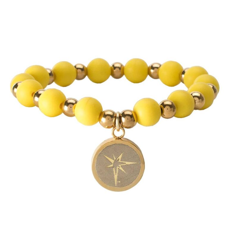 rays gold and yellow burst rustic cuff beaded bracelet the bay republic or team store of the tampa bay rays and rowdies