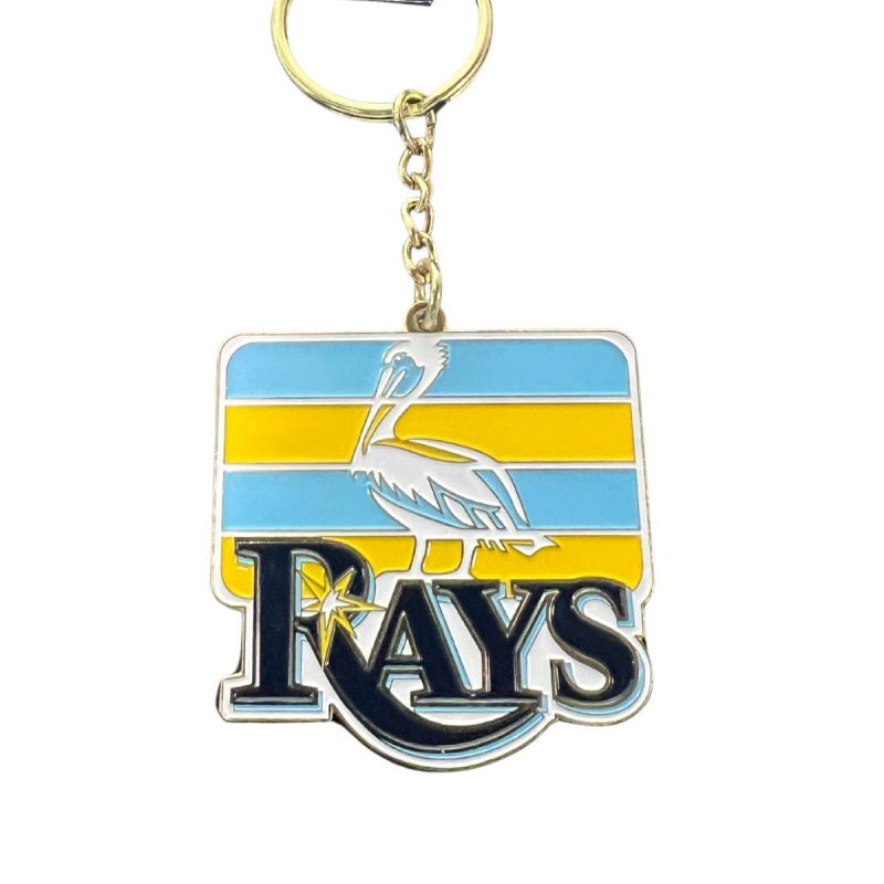 rays gold blue and yellow pelican wordmark keychain the bay republic or team store of the tampa bay rays and rowdies 1