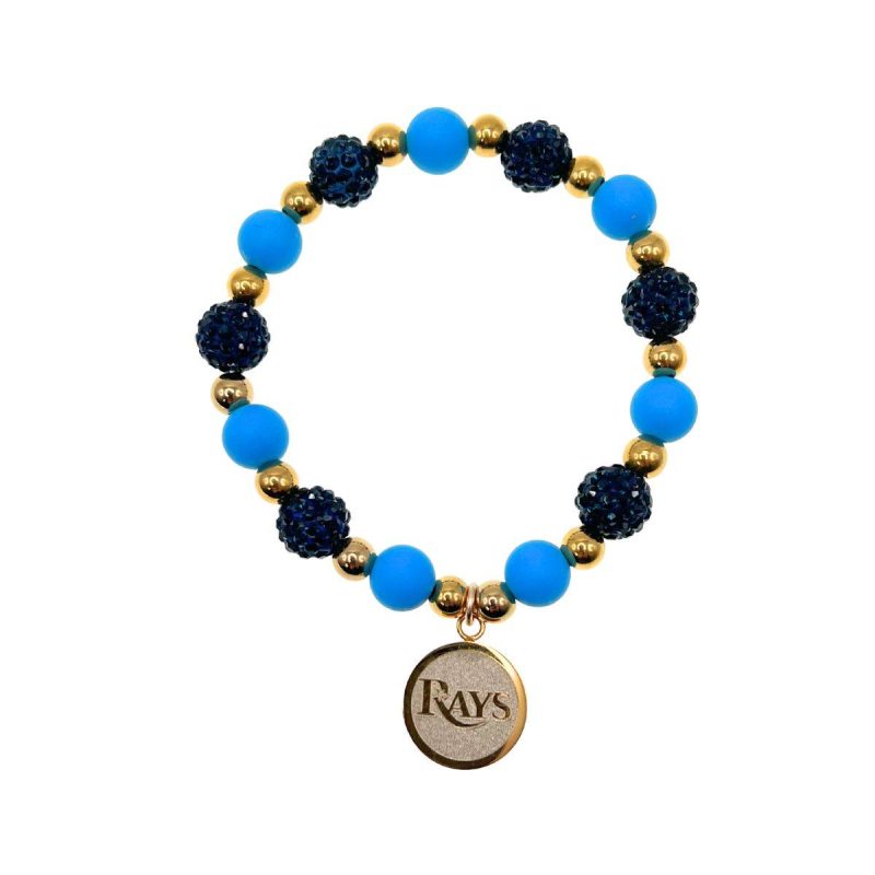 rays gold blue sadie rustic cuff beaded bracelet the bay republic or team store of the tampa bay rays and rowdies 1