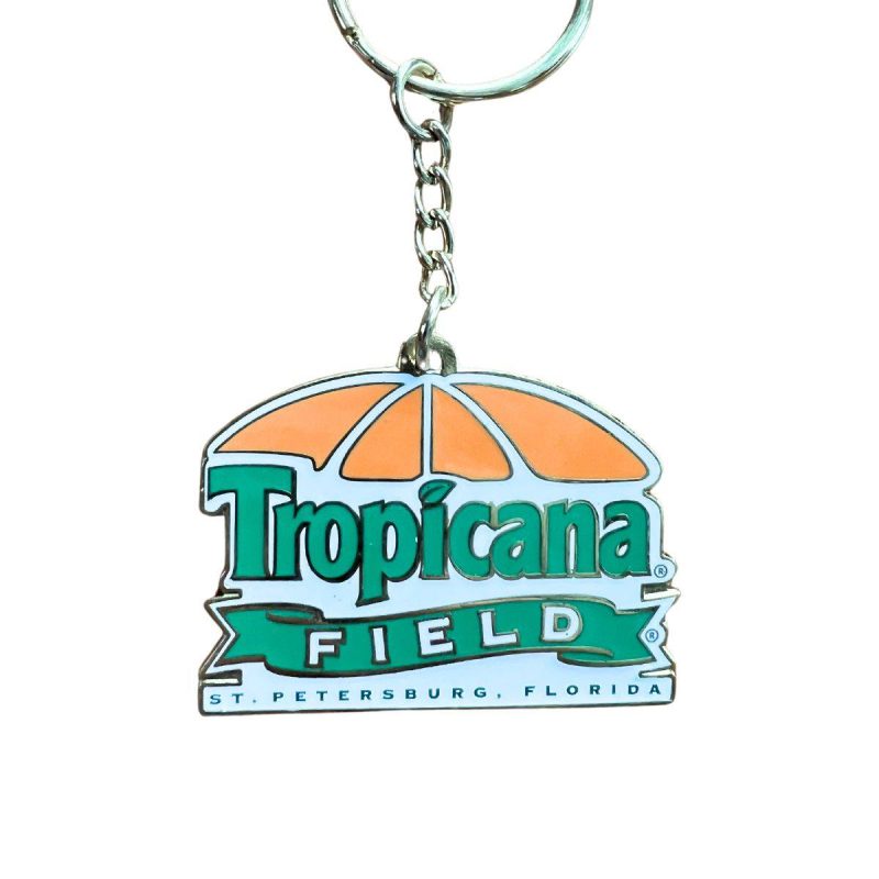 rays gold tropicana field logo keychain the bay republic or team store of the tampa bay rays and rowdies