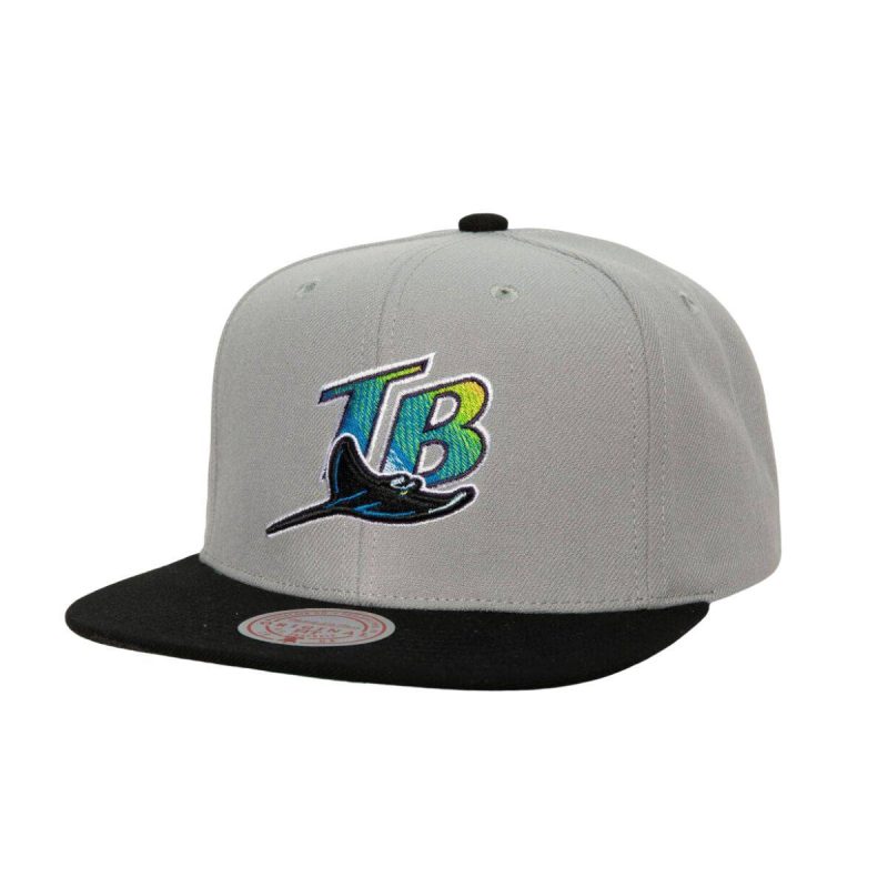 rays grey and black devil rays coop mitchell and ness snapback hat the bay republic or team store of the tampa bay rays and rowdies 1