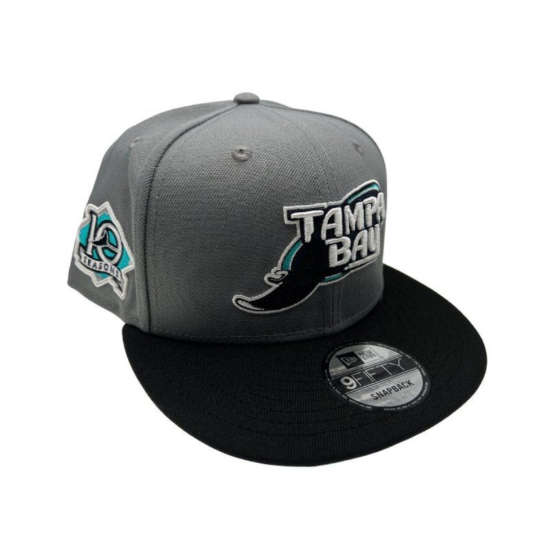 rays grey black devil rays 10 seasons patch 9fifty new era snapback hat the bay republic or team store of the tampa bay rays and rowdies 1