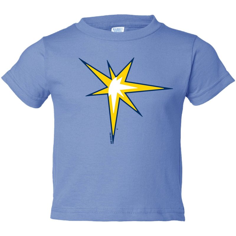 rays infant light blue burst short sleeve t shirt the bay republic or team store of the tampa bay rays and rowdies