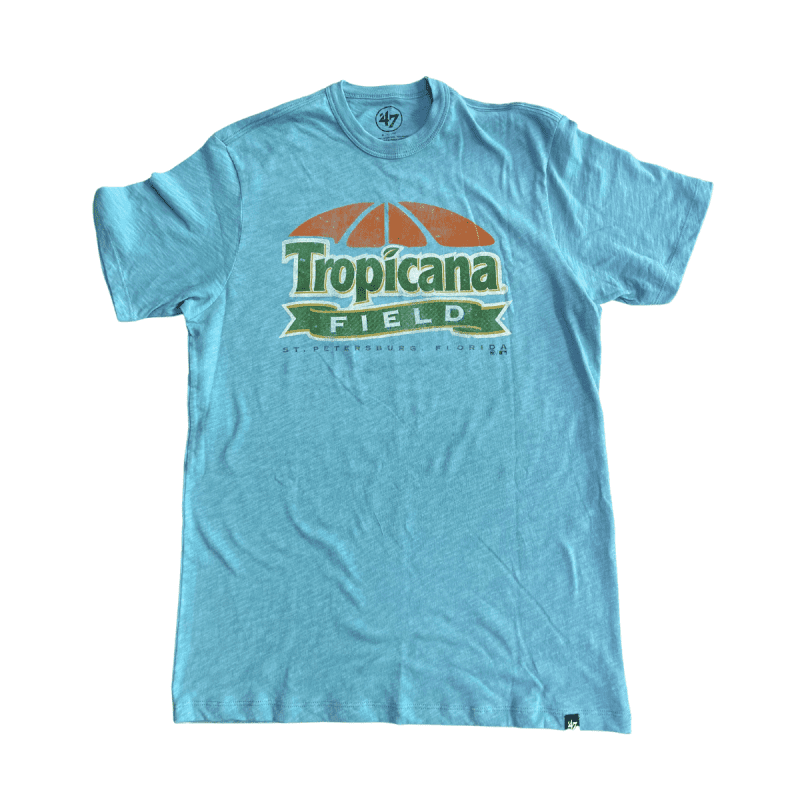 rays light blue tropicana field 47 brand short sleeve t shirt the bay republic or team store of the tampa bay rays and rowdies 1