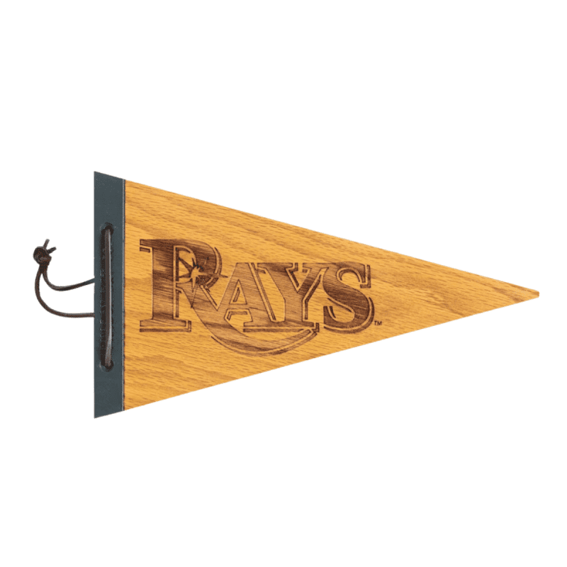 rays logo 7 x 12 wood pennant the bay republic or team store of the tampa bay rays and rowdies