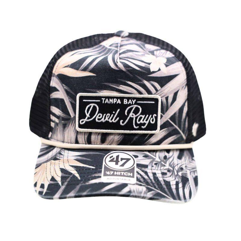 rays men s 47 brand black tropical devil rays hitch adjustable hat the bay republic or team store of the tampa bay rays and rowdies 1