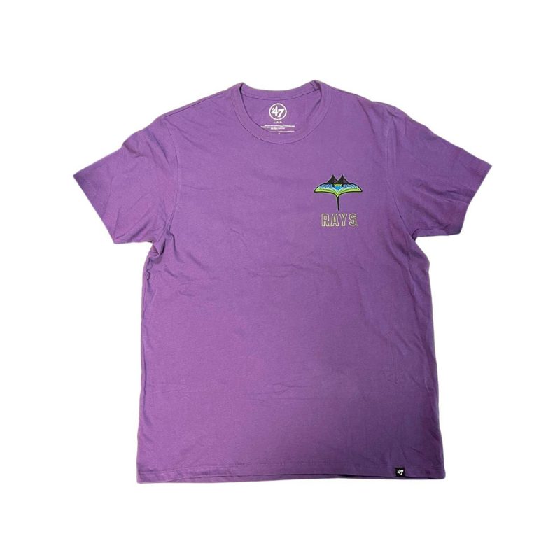 rays men s 47 brand purple city connect skyray t shirt the bay republic or team store of the tampa bay rays and rowdies 1