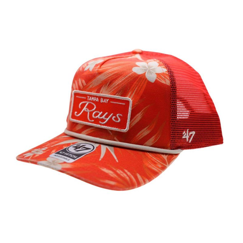 rays men s 47 brand tropical orange hitch adjustable hat the bay republic or team store of the tampa bay rays and rowdies 1