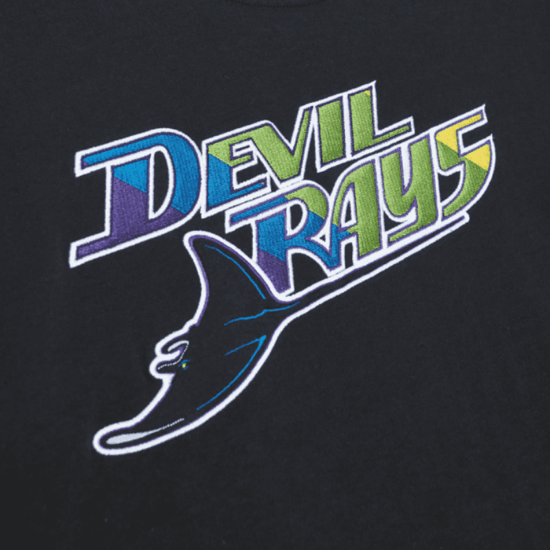 rays men s black colorblock devil rays mitchell and ness t shirt the bay republic or team store of the tampa bay rays and rowdies 3