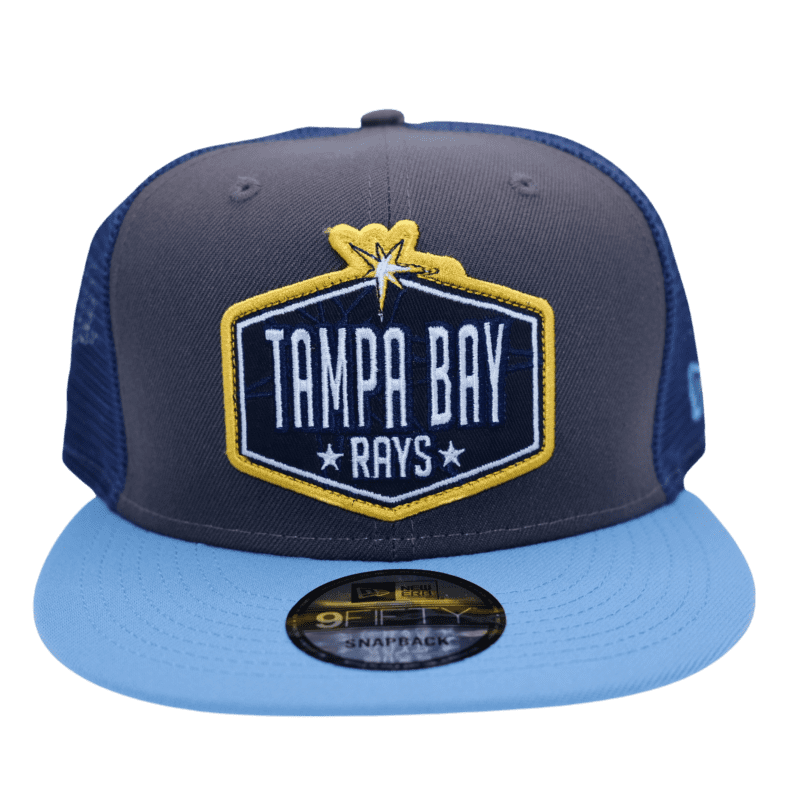 rays men s burst draft trucker new era 9fifty snapback hat the bay republic or team store of the tampa bay rays and rowdies