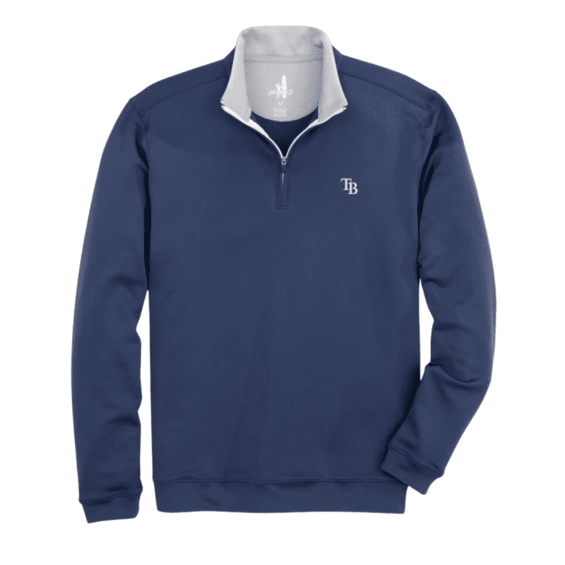 rays men s johnnie o navy diaz tb 14 zip pullover the bay republic or team store of the tampa bay rays and rowdies