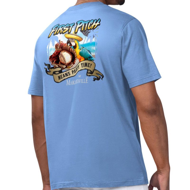 rays men s margaritaville blue first pitch means party time t shirt the bay republic or team store of the tampa bay rays and rowdies 1