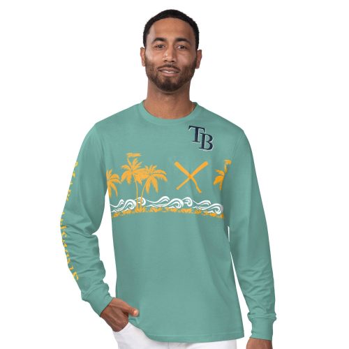 rays men s margaritaville seafoam green palm trees long sleeve t shirt the bay republic or team store of the tampa bay rays and rowdies 2