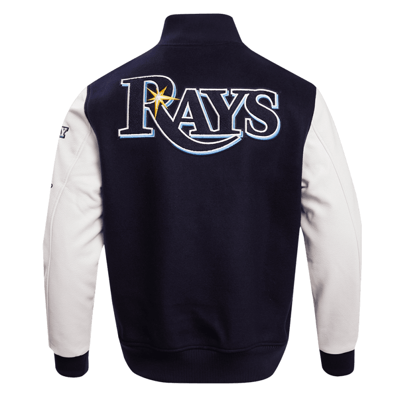 rays men s navy rfc promax wool varsity letterman jacket the bay republic or team store of the tampa bay rays and rowdies 2