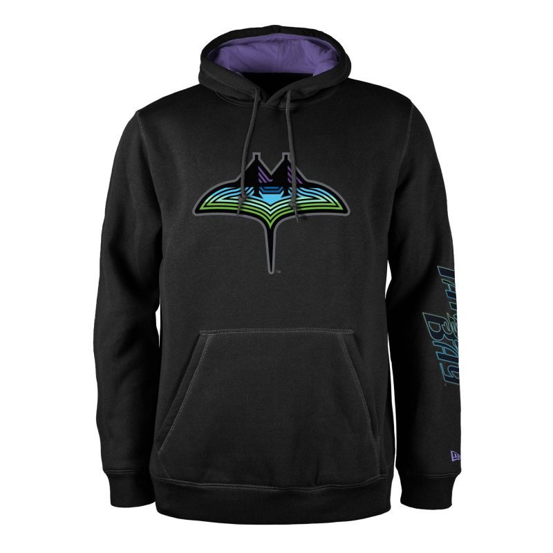 rays men s new era black city connect skyray hoodie the bay republic or team store of the tampa bay rays and rowdies 1