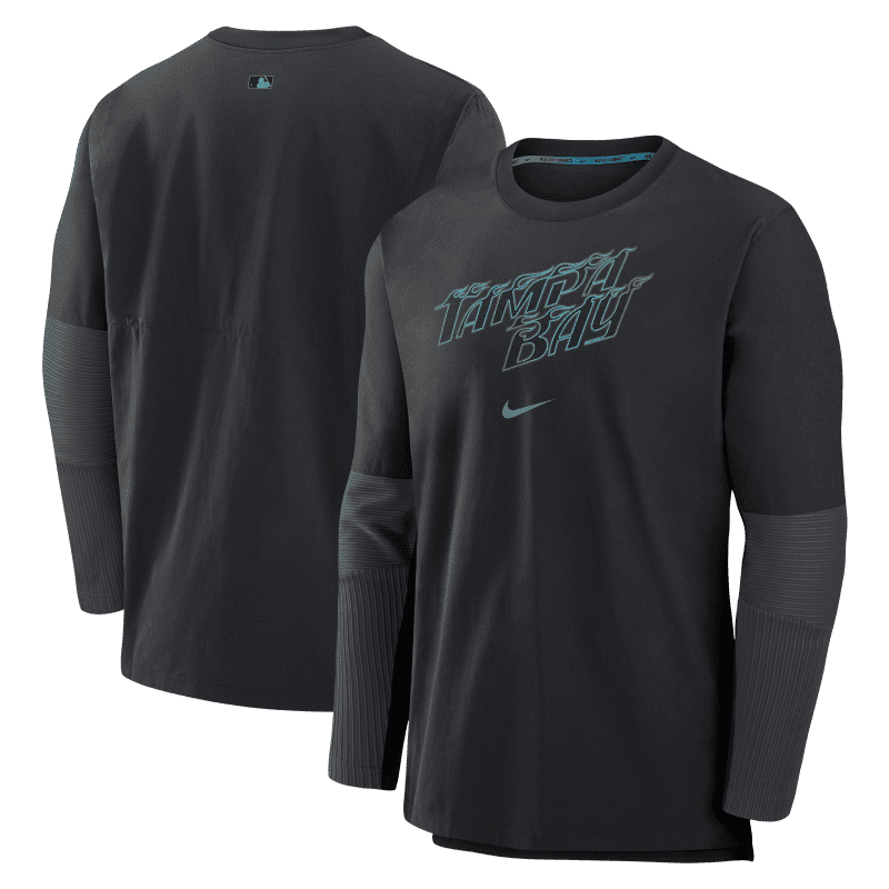 rays men s nike black authentic city connect collection player pullover sweatshirt the bay republic or team store of the tampa bay rays and rowdies 1