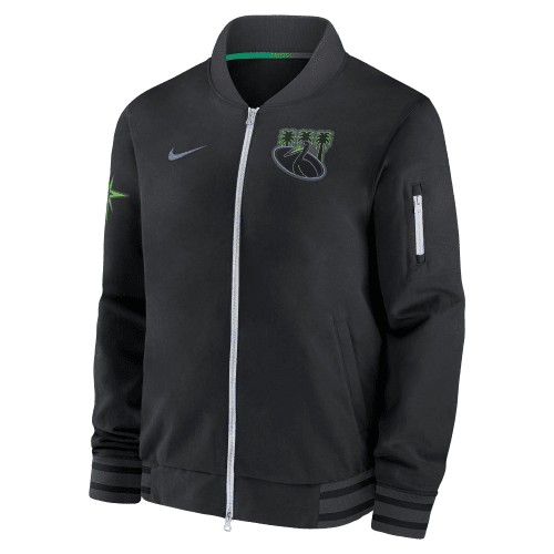 rays men s nike black city connect pelican bomber jacket the bay republic or team store of the tampa bay rays and rowdies 2