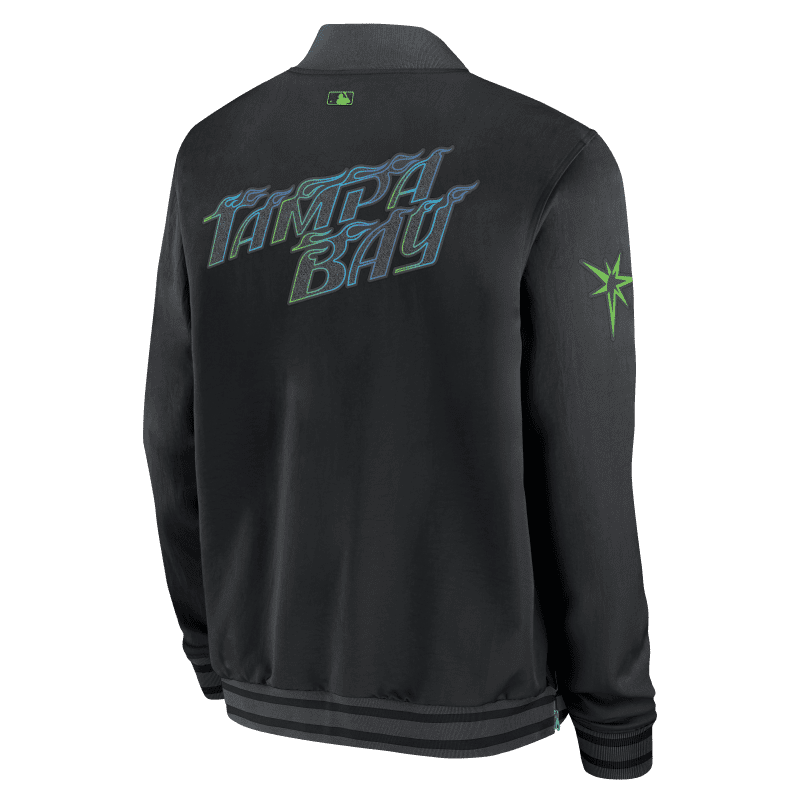 rays men s nike black city connect pelican bomber jacket the bay republic or team store of the tampa bay rays and rowdies 3