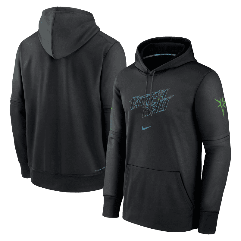 rays men s nike black city connect tampa bay authentic collection therma hoodie the bay republic or team store of the tampa bay rays and rowdies 1