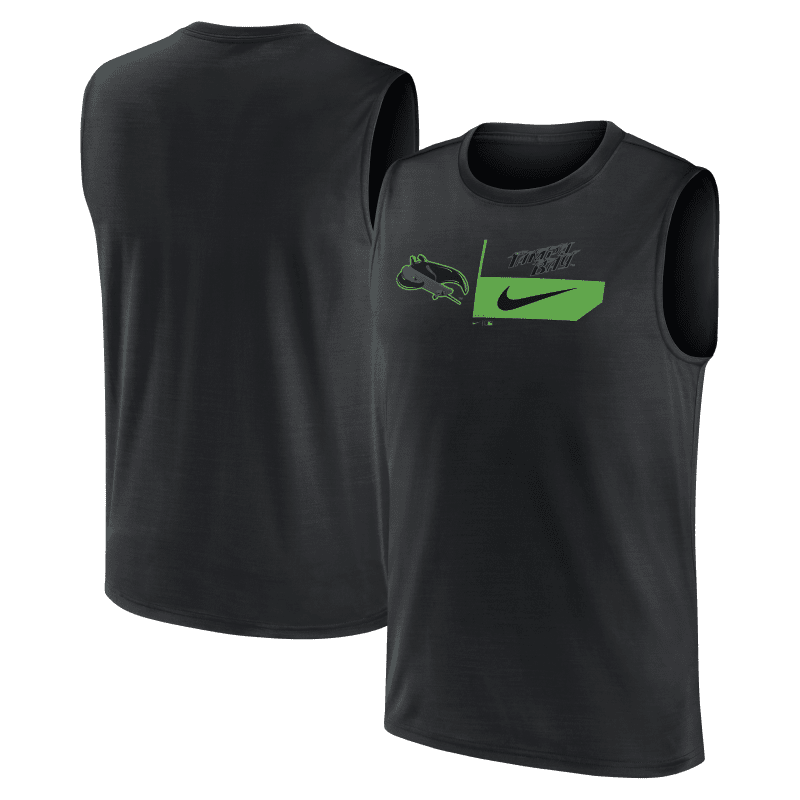 rays men s nike black city connect tampa bay skateray dri fit sleeveless muscle t shirt the bay republic or team store of the tampa bay rays and rowdies 1