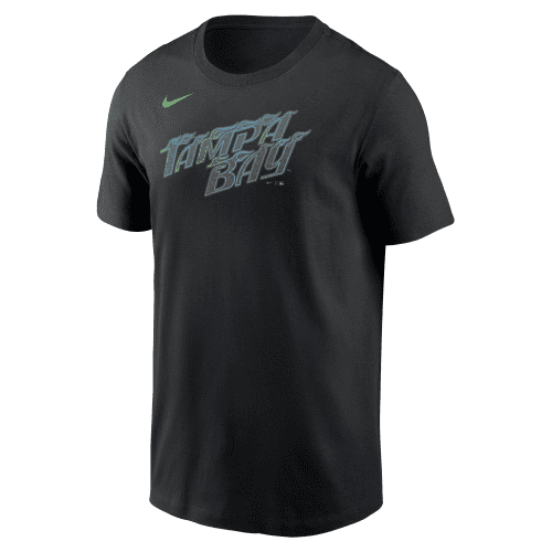 rays men s nike black city connect tampa bay wordmark t shirt the bay republic or team store of the tampa bay rays and rowdies 2