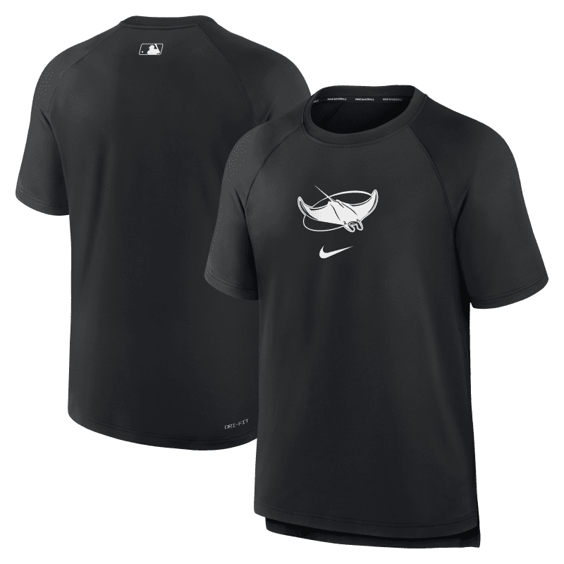 rays men s nike black devil rays alt pregame authentic collection pullover shirt the bay republic or team store of the tampa bay rays and rowdies 1