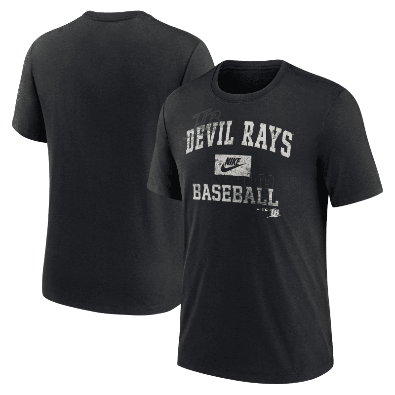 rays men s nike black devil rays baseball t shirt the bay republic or team store of the tampa bay rays and rowdies 1