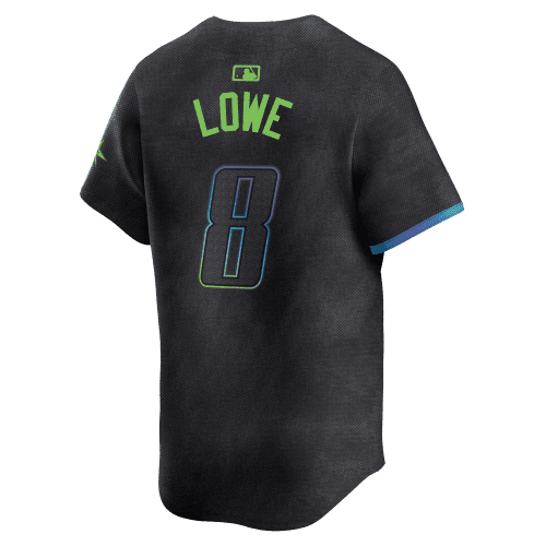 rays men s nike charcoal grey brandon lowe city connect limited replica jersey the bay republic or team store of the tampa bay rays and rowdies 2