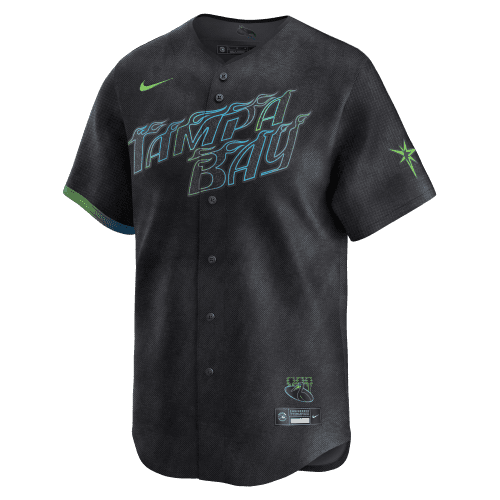 rays men s nike charcoal grey brandon lowe city connect limited replica jersey the bay republic or team store of the tampa bay rays and rowdies 3