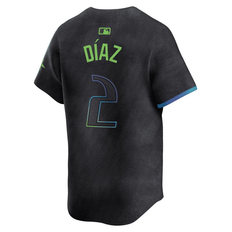 rays men s nike charcoal grey yandy diaz city connect limited replica jersey the bay republic or team store of the tampa bay rays and rowdies 2