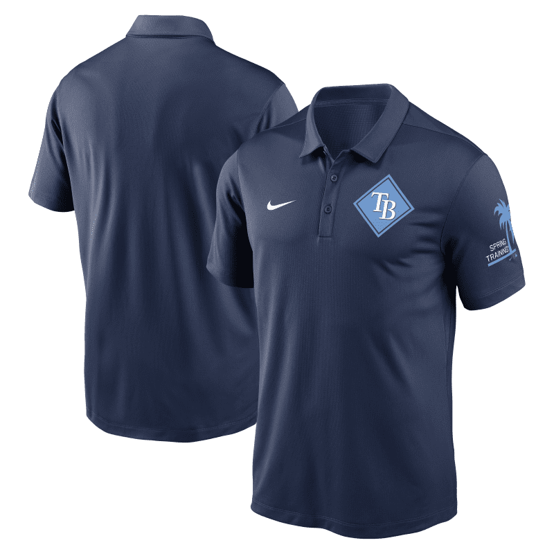 rays men s nike navy 2024 spring training dri fit polo the bay republic or team store of the tampa bay rays and rowdies 1