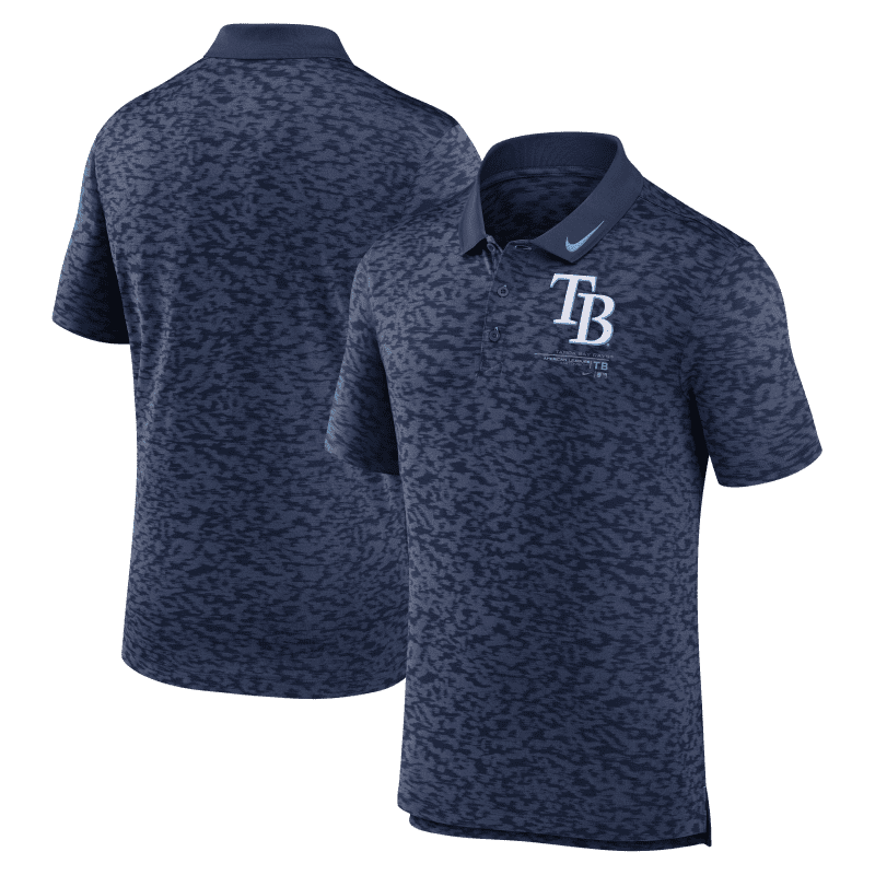 rays men s nike navy tb next level dri fit polo shirt the bay republic or team store of the tampa bay rays and rowdies 1