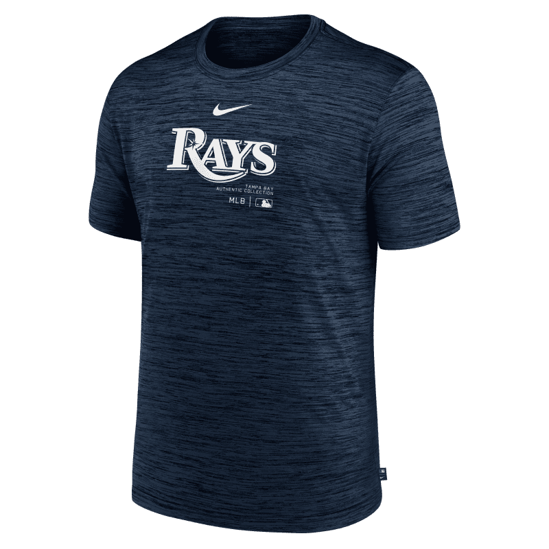 rays men s nike navy wordmark authentic collection practice dri fit t shirt the bay republic or team store of the tampa bay rays and rowdies 2