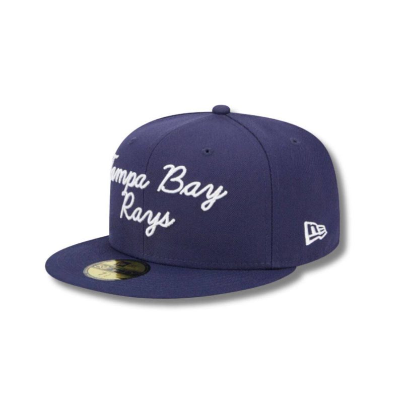 rays navy fairway script tb 59fifty new era fitted hat the bay republic or team store of the tampa bay rays and rowdies 1