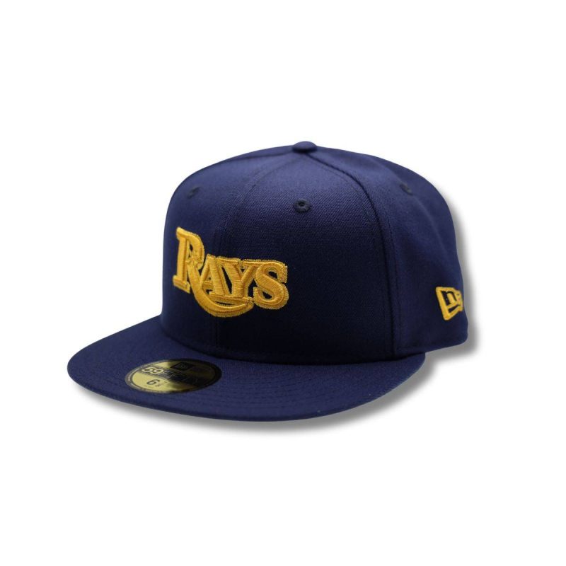 rays navy gold wordmark 59fifty new era fitted hat the bay republic or team store of the tampa bay rays and rowdies 1